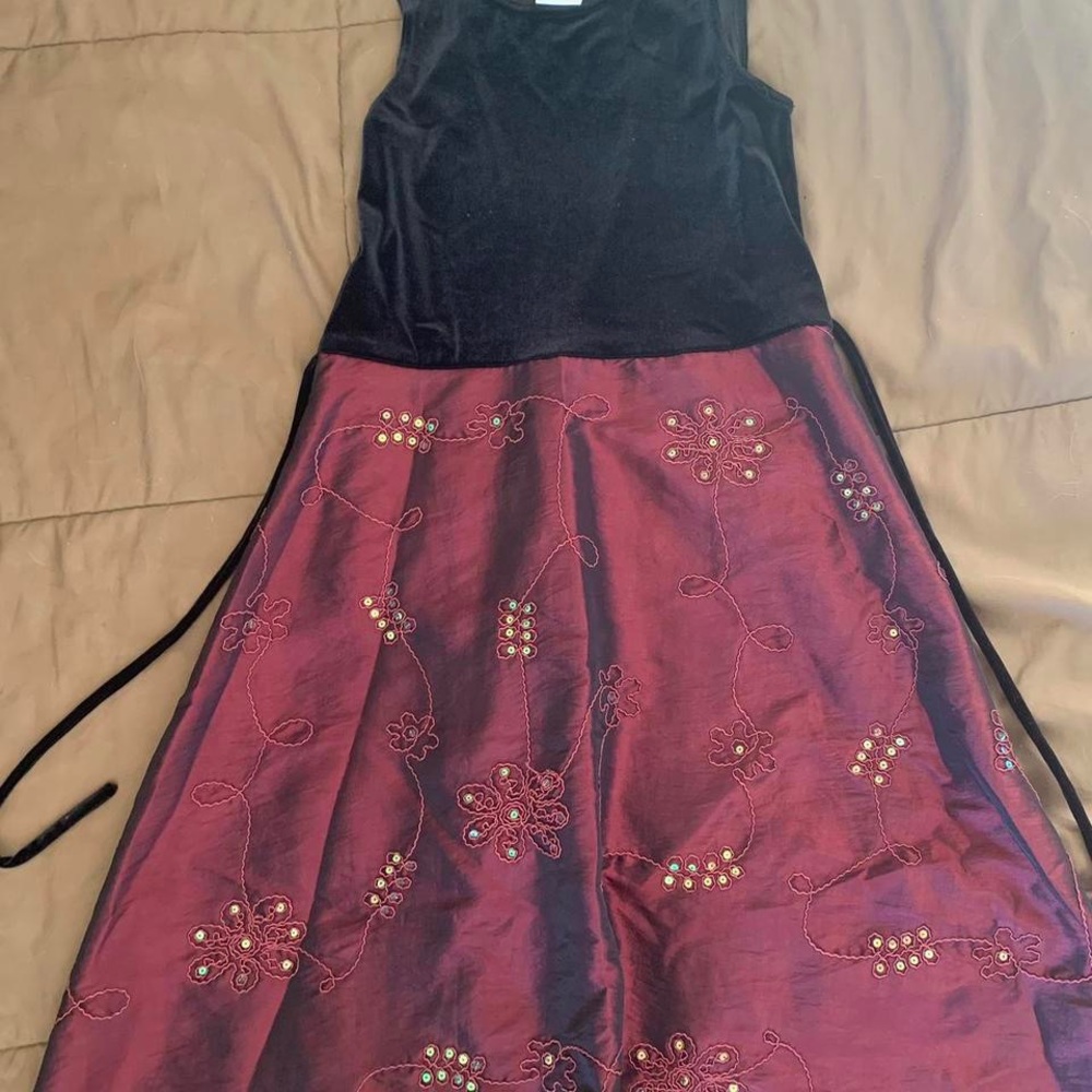 Red and Black Dress